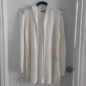 NEW MARLED CREAM SWEATER/CARDIGAN BOHO/HIPPIE SIZE SMALL WITH HOODIE